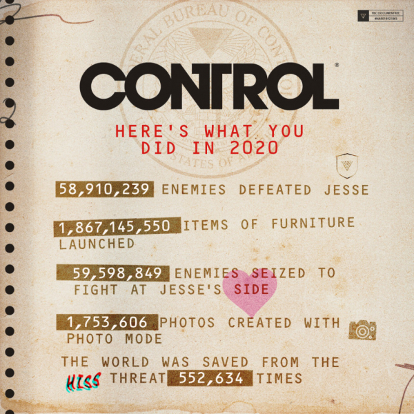Авторы Control поделились статистикой за 2020 год — EcoGamer Авторы Control поделились статистикой за 2020 год — EcoGamer