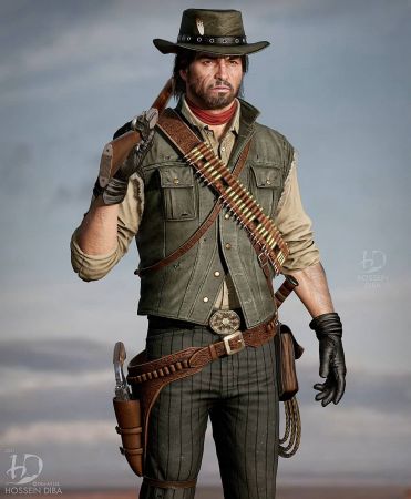 Художник создал высококачественные 3D-модели героев Red Dead Redemption Художник создал высококачественные 3D-модели героев Red Dead Redemption