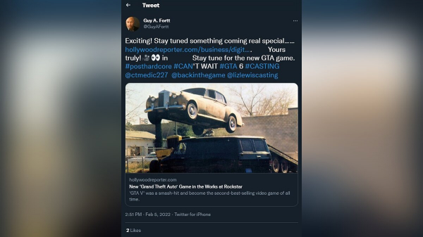 Актер упомянул в своем резюме GTA 6 Актер упомянул в своем резюме GTA 6