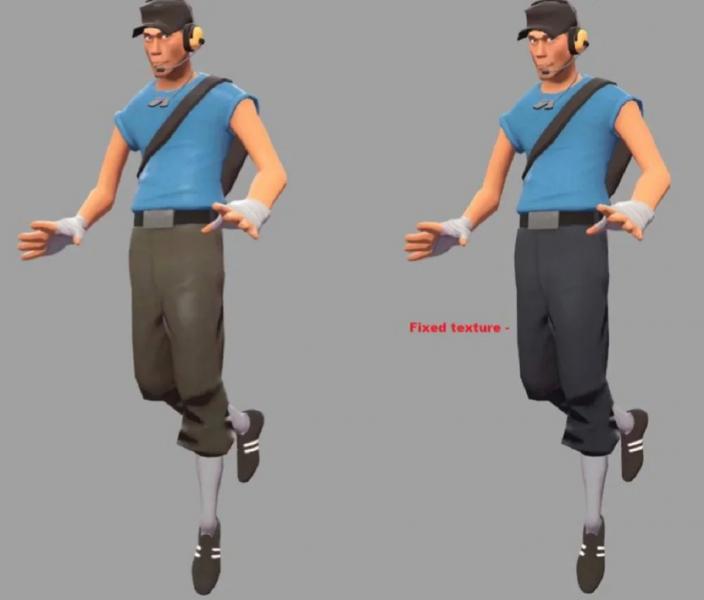 Спустя 17 лет в Team Fortress 2 исправили баг с цветом штанов Разведчика Спустя 17 лет в Team Fortress 2 исправили баг с цветом штанов Разведчика