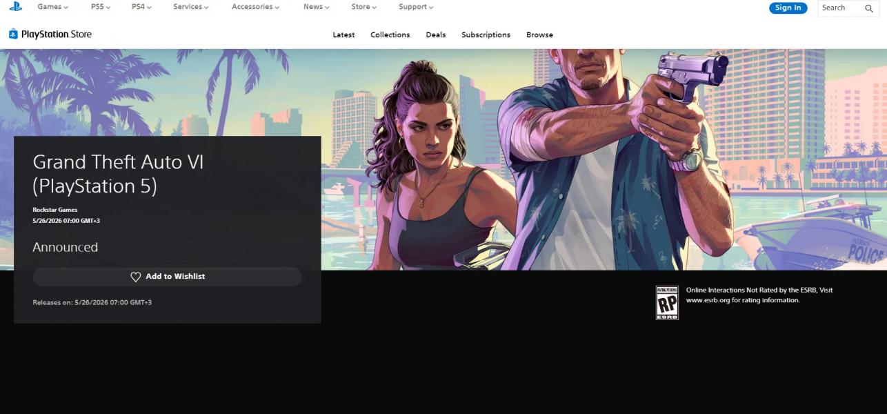 У GTA 6 появилась страница в магазине PlayStation — намёк на скорое открытие предзаказов? У GTA 6 появилась страница в магазине PlayStation — намёк на скорое открытие предзаказов?