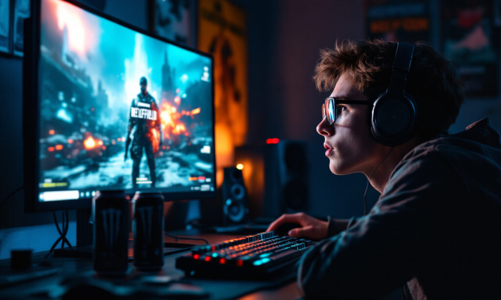 Геймер в шоке смотрит на возврат денег за Battlefield 6 после сотен часов игры.